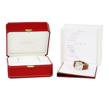 腕時計 カルティエ Cartier ロンド ソロ ドゥ カルティエ SM W6701007 クオーツ レディース K18RG×SS コンビ ローマン 青針