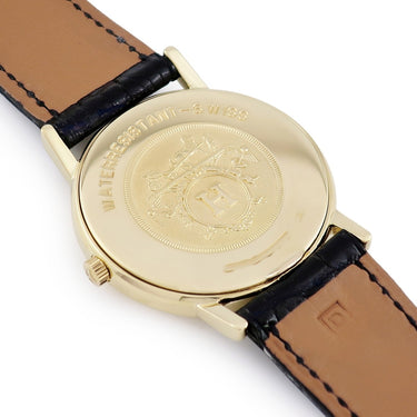 腕時計 エルメス HERMES マゼラン クオーツ メンズ レディース K18YG無垢 ホワイト 白 デイト ローマン ラウンド