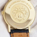 腕時計 エルメス HERMES マゼラン クオーツ メンズ レディース K18YG無垢 ホワイト 白 デイト ローマン ラウンド