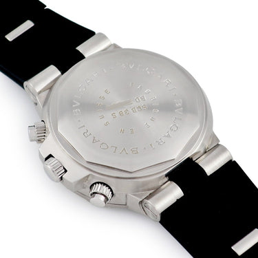 腕時計 ブルガリ BVLGARI ディアゴノ スクーバ 200m クロノグラフ SCB38S 自動巻き メンズ ブラック 黒 逆回転防止ベゼル