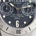 腕時計 ブルガリ BVLGARI ディアゴノ スクーバ 200m クロノグラフ SCB38S 自動巻き メンズ ブラック 黒 逆回転防止ベゼル
