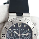 腕時計 ブルガリ BVLGARI ディアゴノ スクーバ 200m クロノグラフ SCB38S 自動巻き メンズ ブラック 黒 逆回転防止ベゼル