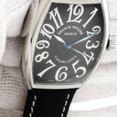 腕時計 フランクミュラー FRANCK MULLER カサブランカ 5850CASA 自動巻き メンズ ブラック 黒 青針 トノー トノウ ビザン数字