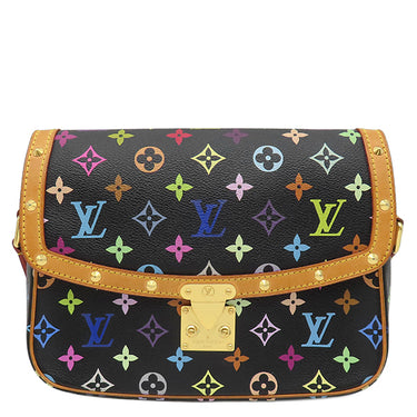 ルイヴィトン LOUIS VUITTON ソローニュ M92639 ノワール モノグラムマルチカラー ショルダーバッグ ゴールド金具 黒 斜め掛け