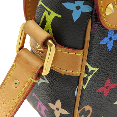 ルイヴィトン LOUIS VUITTON ソローニュ M92639 ノワール モノグラムマルチカラー ショルダーバッグ ゴールド金具 黒 斜め掛け