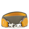 エルメス HERMES バンドリエール サングル エトゥープ×サフラン ヴォースイフト トワルコットン ショルダーストラップ シルバー金具 グレージュ 黄色