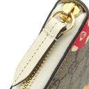 グッチ GUCCI レ ポム ジップアラウンド ウォレット 663924 ベージュ×ホワイト×レッド×ピンク GGスプリームキャンバス レザー 長財布 ゴールド金具 アップル リンゴ