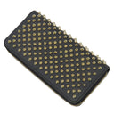 クリスチャンルブタン Christian Louboutin パネトーネ スパイク 1185059 ブラック レザー 長財布 ゴールド金具 黒 ラウンドファスナー スタッズ