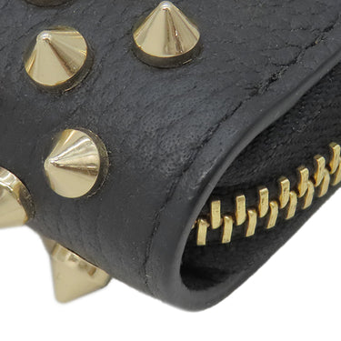 クリスチャンルブタン Christian Louboutin パネトーネ スパイク 1185059 ブラック レザー 長財布 ゴールド金具 黒 ラウンドファスナー スタッズ
