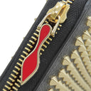 クリスチャンルブタン Christian Louboutin パネトーネ スパイク 1185059 ブラック レザー 長財布 ゴールド金具 黒 ラウンドファスナー スタッズ