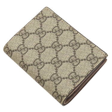 グッチ GUCCI ダブルG バイカラー カードケース ウォレット 658610 ベージュ GGスプリームキャンバス レザー 二つ折り財布 ゴールド金具