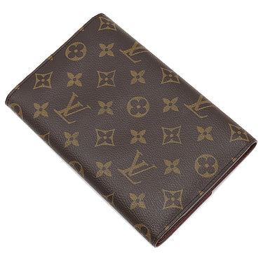 ルイヴィトン LOUIS VUITTON ポシェット パスポール M60135 モノグラム モノグラムキャンバス 長財布 ゴールド金具 茶 三つ折り
