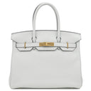 エルメス HERMES バーキン30 ブルーペール トリヨンクレマンス ハンドバッグ ゴールド金具 水色