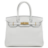 エルメス HERMES バーキン30 ブルーペール トリヨンクレマンス ハンドバッグ ゴールド金具 水色