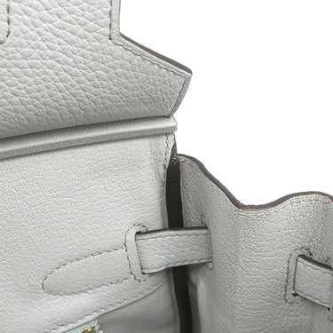 エルメス HERMES バーキン30 ブルーペール トリヨンクレマンス ハンドバッグ ゴールド金具 水色