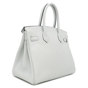 エルメス HERMES バーキン30 ブルーペール トリヨンクレマンス ハンドバッグ ゴールド金具 水色