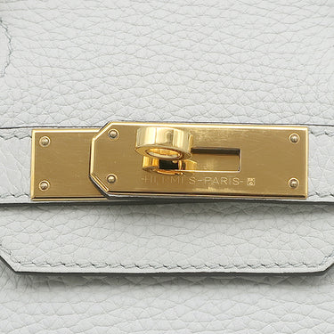 エルメス HERMES バーキン30 ブルーペール トリヨンクレマンス ハンドバッグ ゴールド金具 水色