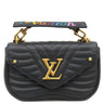 ルイヴィトン LOUIS VUITTON ニューウェーブ チェーンバッグ PM M51683 ブラック カーフ 2WAYバッグ ゴールド金具 黒 ショルダー ハンドバッグ