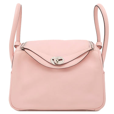 エルメス HERMES リンディ26 ローズサクラ ヴォースイフト 2WAYバッグ シルバー金具