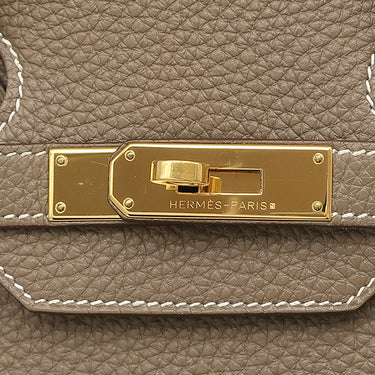 エルメス HERMES バーキン35 エトゥープ トリヨンクレマンス ハンドバッグ ゴールド金具 グレージュ