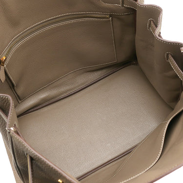 エルメス HERMES バーキン35 エトゥープ トリヨンクレマンス ハンドバッグ ゴールド金具 グレージュ