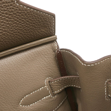 エルメス HERMES バーキン35 エトゥープ トリヨンクレマンス ハンドバッグ ゴールド金具 グレージュ