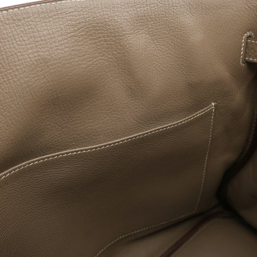 エルメス HERMES バーキン35 エトゥープ トリヨンクレマンス ハンドバッグ ゴールド金具 グレージュ