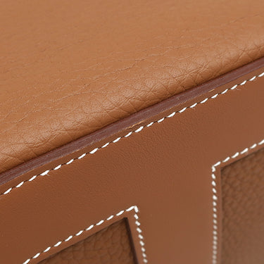 エルメス HERMES インザループ 23 ゴールド トリヨンクレマンス ヴォースイフト ハンドバッグ ゴールド金具 茶 2025年製