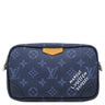 ルイヴィトン LOUIS VUITTON トロカデロ ウェアラブル ウォレット M26826 オセアン レザー モノグラムヘリテージキャンバス ショルダーバッグ シルバー金具 青