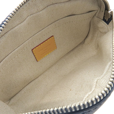 ルイヴィトン LOUIS VUITTON トロカデロ ウェアラブル ウォレット M26826 オセアン レザー モノグラムヘリテージキャンバス ショルダーバッグ シルバー金具 青