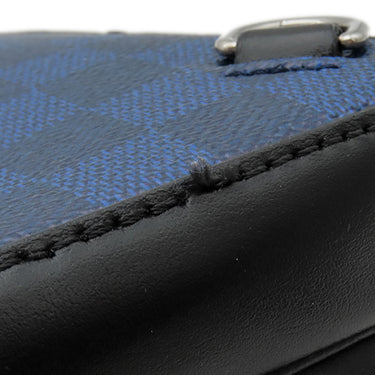 ルイヴィトン LOUIS VUITTON アマゾン スリングバッグ N50011 マリーヌ レザー ダミエグラフィット3Dキャンバス ボディバッグ シルバー金具 ショルダーバッグ 青