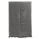 グッチ GUCCI ダブルジャガード ウールスカーフ 133483 グレー ウール マフラー ストール ウール100% GG柄