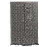 グッチ GUCCI ダブルジャガード ウールスカーフ 133483 グレー ウール マフラー ストール ウール100% GG柄