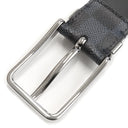 ルイヴィトン LOUIS VUITTON サンチュール ポンヌフ ベルト 100/40 M6067 ダミエコバルト レザー ダミエコバルトキャンバス ベルト シルバー金具 青 黒 拡張済み