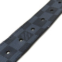 ルイヴィトン LOUIS VUITTON サンチュール ポンヌフ ベルト 100/40 M6067 ダミエコバルト レザー ダミエコバルトキャンバス ベルト シルバー金具 青 黒 拡張済み