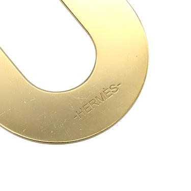 エルメス HERMES イスム ベージュXゴールド バッファローホーン GP ネックレス オーバル ロングネックレス
