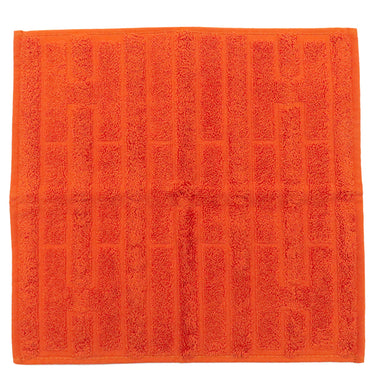 エルメス HERMES ラビリンス タオルハンカチ オレンジ コットン タオル 新品 未使用 Hロゴ ハンドタオル 綿100%