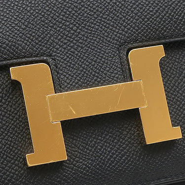 エルメス HERMES コンスタンスミニ 3 ミロワール ブラック ヴォーエプソン ショルダーバッグ ゴールド金具 黒