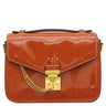 ルイヴィトン LOUIS VUITTON ポシェット メティス MM M54991 オレンジ×ブラウン モノグラムキャンバス シャイニーエピレザー 2WAYバッグ ゴールド金具 茶 ショルダー エナメル