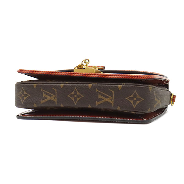 ルイヴィトン LOUIS VUITTON 2WAYバッグ ポシェット メティス MM モノグラムキャンバス シャイニーエピレザー オレンジ×ブラウン ゴールド金具 茶 ショルダー エナメル M54991 RFID 【保存袋】【中古】 ルイヴィトン LOUIS VUITTON 2WAYバッグ ポシェット メティス MM