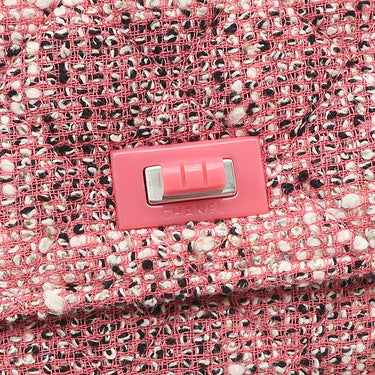 シャネル CHANEL ツイード チェーンウォレット 2.55 ピンク ツイード ショルダーバッグ シルバー金具 チェーンウォレット