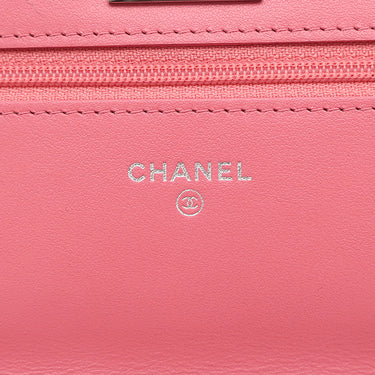 シャネル CHANEL ツイード チェーンウォレット 2.55 ピンク ツイード ショルダーバッグ シルバー金具 チェーンウォレット