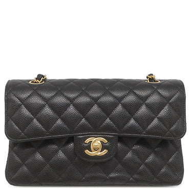 シャネル CHANEL マトラッセ Wフラップ チェーンショルダー ブラック レザー ショルダーバッグ ゴールド金具 黒 ココマーク