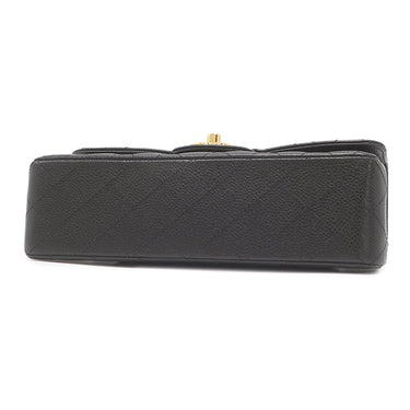 シャネル CHANEL マトラッセ Wフラップ チェーンショルダー ブラック レザー ショルダーバッグ ゴールド金具 黒 ココマーク