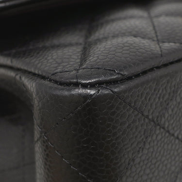 シャネル CHANEL マトラッセ Wフラップ チェーンショルダー ブラック レザー ショルダーバッグ ゴールド金具 黒 ココマーク