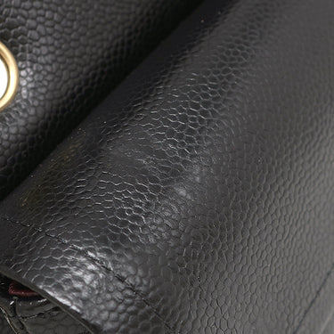 シャネル CHANEL マトラッセ Wフラップ チェーンショルダー ブラック レザー ショルダーバッグ ゴールド金具 黒 ココマーク