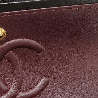 シャネル CHANEL マトラッセ Wフラップ チェーンショルダー ブラック レザー ショルダーバッグ ゴールド金具 黒 ココマーク
