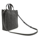 ヴァレンティノ VALENTINO VLTN ロゴ 1Y2B0B78BZN グレー×ブラック フェルト レザー 2WAYバッグ ガンメタル金具 黒 ショルダー トート スタッズ