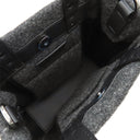 ヴァレンティノ VALENTINO VLTN ロゴ 1Y2B0B78BZN グレー×ブラック フェルト レザー 2WAYバッグ ガンメタル金具 黒 ショルダー トート スタッズ