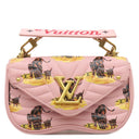 ルイヴィトン LOUIS VUITTON ニューウェーブ チェーンバッグ PM ピンク カーフ 2WAYバッグ ゴールド金具 ショルダー ハンドバッグ